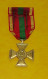 MEDAILLE DE LA CROIX DU COMBATTANT VOLONTAIRE  , REPUBLIQUE FRANCAISE  ,  BON ETAT VOIR PHOTOS  . POUR TOUT RENSEIGNEMEN - Francia