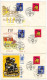 Germany, West 1966 5 FDCs Scott B416-B417 Prussian Letter Carrier & Bavarian Mail Coach / FIP - 1961-1970