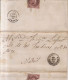 Año 1862 Edifil 96 Isabel II  Carta Matasellos Lerida Ambulante Asc Zaragoza A Barcelona Sebastian Lafont - Covers & Documents