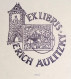 EX LIBRIS ERICH AULITZKY Per IPSE L27bis-F02 EXLIBRIS Opus 1 - Ex Libris