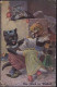 Gest. Katzen Das Glück Im Winkel Sign. A. Thiele 1931, Etwas Best. EK 1cm - Thiele, Arthur