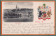 Gest. O-2063 Malchow Blick Zum Ort, Wappen-Prägekarte 1902 - Waren (Mueritz)