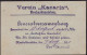 Gest. O-3240 Neuhaldensleben Einladungskarte Verien Kanaria In Den Gasthof Zur Eisenbahn 1901, Privatganzsache - Haldensleben
