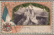 Gest. W-8970 Neuschwanstein Schloß Wappen-Prägekarte 1913 - Immenstadt