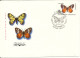 USSR FDC 18-3-1986 Butterflies Complete Set Of 5 On 5 Covers With Cachet - FDC