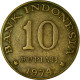 Monnaie, Indonésie, 10 Rupiah, 1974, TB+, Brass Clad Steel, KM:38 - Indonesien