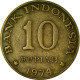 Monnaie, Indonésie, 10 Rupiah, 1974, TB+, Brass Clad Steel, KM:38 - Indonésie