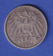 Deutsches Kaiserreich Silber-Kursmünze 1 Mark 1906 J Ss - Otros & Sin Clasificación