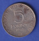 Ungarn Silbermünze 5 Forint Sandor Petöfi 1948 - Hongrie