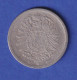Deutsches Kaiserreich Silber-Kursmünze 1 Mark 1880 F S - Sonstige & Ohne Zuordnung