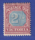 Australien Victoria 1890 Portomarke 2 Sh Mi.-Nr. 9 Ungebraucht * - Other & Unclassified