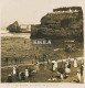 Photo Stéréoscopique 7,3x7,4cm Carte 17x8,7 Cm S.55 - 3399 BIARRITZ, Les Bains Du Port Vieux   Au Fond Le Rocher De La * - Stereo-Photographie