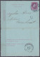 EP Carte-lettre 10c Rose (type N°74) Càd THIELEN /12 AOUT 1883 Pour TURNHOUT - Boîte Rurale "I" (au Dos: Càd Arrivée TUR - Cartes-lettres