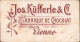 Jos Kufferle & Co Fabrique De Chocolat Vienne Old Commercial A878 - Werbung