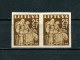 Lithuania 1940 Mi. 440U Sc 320 Imperforated Without Gum As Issued Pair MNH** - Lituania