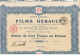 SOCIETE FRANCAISE DES FILMS HERAULT  .  ACTION De 100 FRANCS AU PORTEUR   .   N°  18.668 - Cine & Teatro