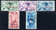 2772. GREECE,ITALY,DODECANESE,1934 SOCCER,FOOTBALL,HELLAS 128-132, SC.31-35  USED SET. - Dodecaneso