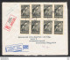 FINLAND: 1952 REGISTERED MAIL FROM HANGOBY WITH:  10 M. BLACK 4 COUPLES (323x8) - TO SWITZERLAND - Cartas & Documentos