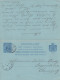 Dubbele Briefkaart 7 Sep 1895 Rotterdam (kleinrond) Naar Chemnitz - Poststempels/ Marcofilie