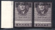 2775. GREECE. 1945 ROOSVELT IMPERF. PAIR, VERY UNUSUAL PRINT, MNH - Varietà & Curiosità