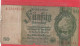 REICHSBANKNOTE  .  50 MARK  .  30-3-1933  .  N°  A.25036722 - 50 Mark