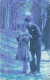 COUPLES - Un Couple - Une Femme Tenant Un Bouquet De Fleur - Un Homme  - Carte Postale Ancienne - Coppie