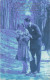COUPLES - Un Couple - Une Femme Tenant Un Bouquet De Fleur - Un Homme  - Carte Postale Ancienne - Couples
