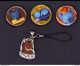 Lot 3 Badges + 1 Porte Clés LOUP De MARTINS ASURA - Postcards