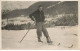 SUISSE #FG36492 ST SAINT MORITZ UN SKIEUR SKI BEAU PLAN CARTE PHOTO SPORT HIVER 1931 - Saint-Moritz