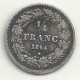 BELGIQUE - 1/4 Franc - 1844 - Argent - TB/TTB - 1/4 Frank