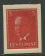 Estonia:Unused Imperforated Test Stamp President Konstantik Päts, 1940, MNH - Estland
