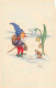 ILLUSTRATEUR NON SIGNE - Lépréchaune Dans La Neige - Lapin - Fleur - Chance - Fer à Cheval - Carte Postale Ancienne - 1900-1949