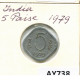 5 PAISE 1979 INDE INDIA Pièce #AY738.F.A - India