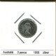 3 PENCE 1958 AUSTRALIEN AUSTRALIA SILBER Münze #AS251.D.A - Threepence
