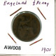 HALF PENNY 1901 UK GREAT BRITAIN Coin #AW008.U.A - C. 1/2 Penny