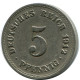 5 PFENNIG 1912 A ALEMANIA Moneda GERMANY #DB193.E.A - 5 Pfennig