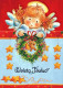 ANGEL CHRISTMAS Holidays Vintage Postcard CPSM #PAJ375.A - Anges