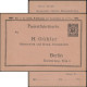 Berlin 1895. Poste Privée Berliner Packetfahrt... Entier Postal Timbré Sur Commande. Apiculteur Et Grossiste En Miel - Honingbijen