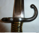 Delcampe - SABRE BAÏONNETTE CHASSEPOT MODELE SAINT ÉTIENNE EN 1872 LAME A DOUBLE A DOUBLE COURBURE DITE YATAGAN PAR DE FOURREAU - Knives/Swords