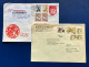 CHINA, 2 SOBRES COMERCIALES CIRCULADOS A DINAMARCA (FORMATO GRANDE) - Airmail