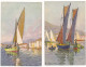 Voiliers - Lot De 8 Cartes - Lithographies Signées # 3-19/25 - Segelboote