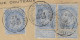 Belgique 1902 COB 60 X 3 Sur Lettre. Bruxelles Chancellerie à Paris. Nuances Différentes, Tarif Peu Commun - 1893-1900 Barbas Cortas