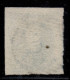 COB 11Aa, Bleu Fonce, 4 Larges Marges, Obliteration Centrale Aureolee, Bord De Feuille Superieur Droit, Superbe - 1849 Schulterklappen