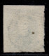 COB 11Aa, Bleu Fonce, 4 Larges Marges, Obliteration Centrale Aureolee, Bord De Feuille Superieur Droit, Superbe - 1849 Hombreras