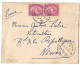 (C04) - COVER WITH 5M. X2 STAMPS ISMAILIA / * => FRANCE 1913 - 1866-1914 Khedivato De Egipto