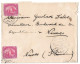 (C04) - COVER WITH 5M. X2 STAMPS FAYOUM => FRANCE 1906 - 1866-1914 Khedivate Of Egypt