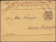 Württemberg PS 2 Ziffer Drucksache Die Briefmarke ESSLINGEN-BAHNHOF 14.3.1895 - Postwaardestukken