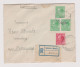 Bulgaria Bulgarie Bulgarien 1943 KAZANLIK Registered Cover With Topic Stamps King BORIS 3x1lv. + 2Lv. (66336) - Lettres & Documents