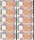 Indien - India - 10 Pieces A'10 RUPEES Pick 88f 1992 Letter D AXF (2-) Sign. 87 - Autres - Asie