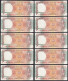 Indien - India - 10 Pieces A'10 RUPEES Pick 88f 1992 Letter D AXF (2-) Sign. 87 - Other - Asia